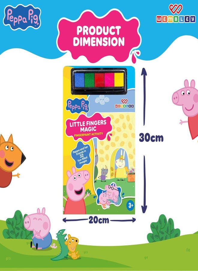 ويمبلي كتاب ويمبلي للتلوين والرسم بالأصابع لشخصية بيبا بيج، مع 5 ألوان حبر للرسم بالأصابع، مناسب للأولاد والبنات من عمر 3 إلى 6 سنوات فما فوق. ألوان غير سامة، سهلة التنظيف، قابلة للغسل. هدية مثالية لأعياد الميلاد. - Image 2